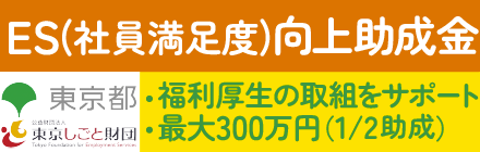 ES(社員満足度)向上による若手人材確保・定着事業助成金
